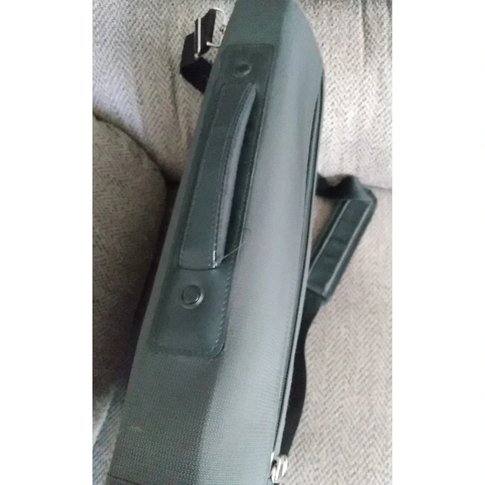 Eddie Bauer Messenger Laptop Bag Travel Carry-on Luggage Gray Briefcase READ